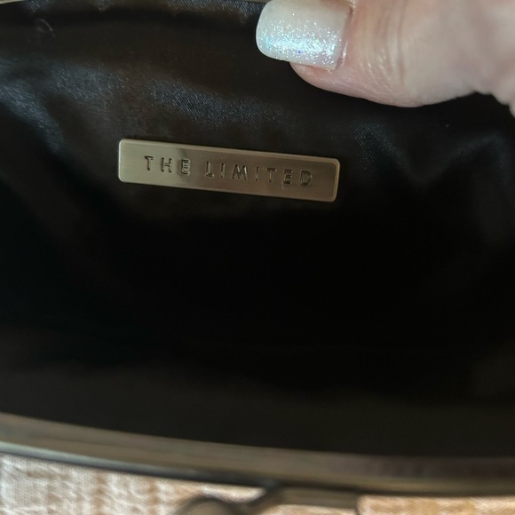 5/$25 The Limited black beaded with silver hardware wristlet - Picture 5 of 8